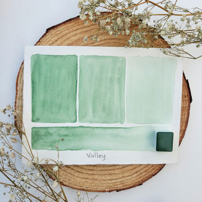 Greens - 4 Watercolor Travel Palette