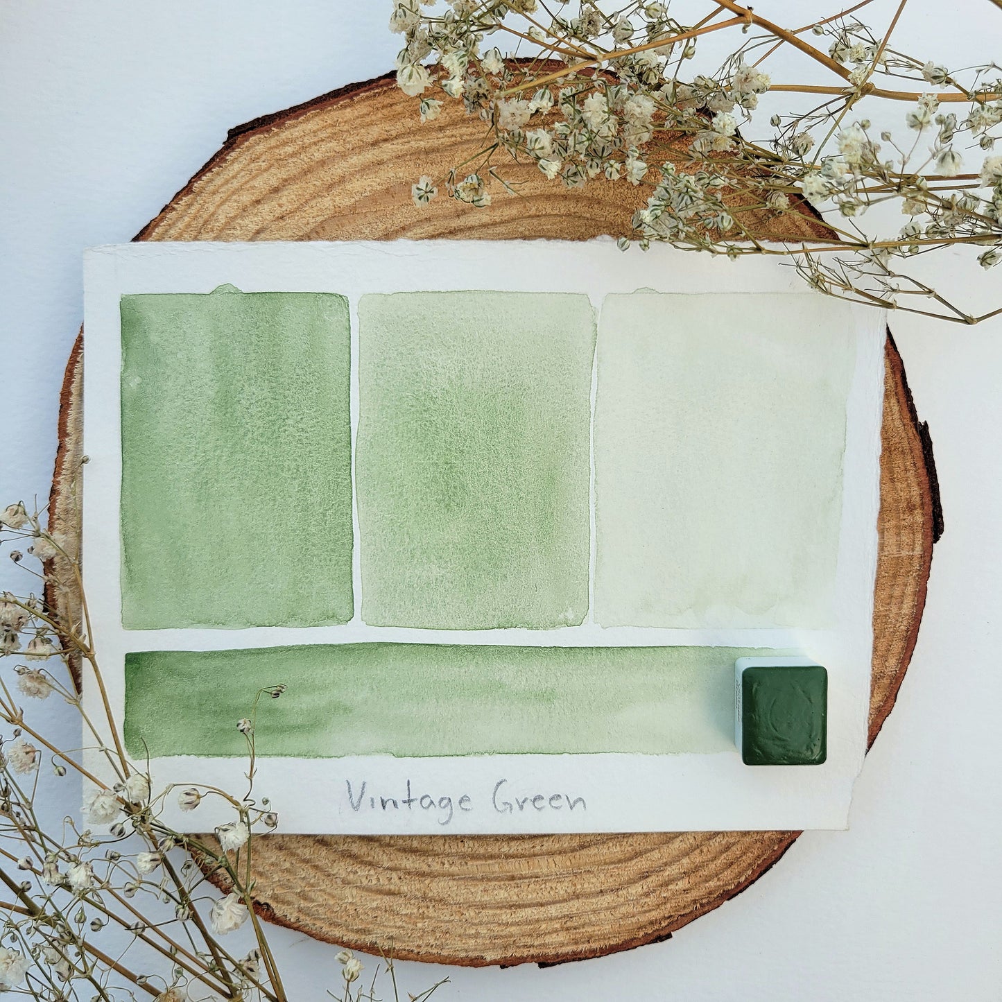 Greens - 4 Watercolor Travel Palette